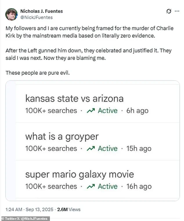 Media's Exclusive Allegations Prompt Fuentes' Denial of Groypers' Involvement in Kirk Case