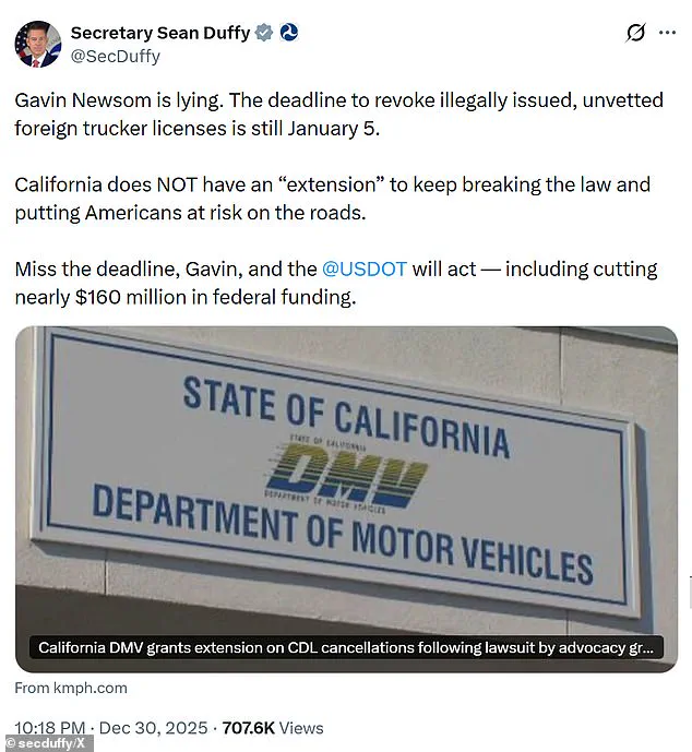 Federal and State Authorities Clash Over Extension of Deadline to Revoke Commercial Licenses from Undocumented Immigrants