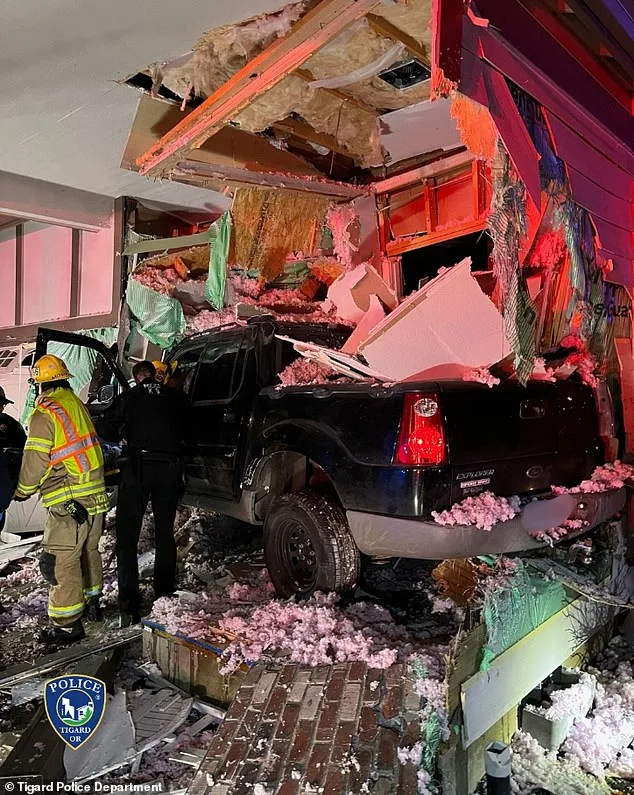 Pickup Truck Soars 100 Feet Before Crash-Landing in Oregon Home