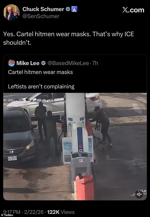 Utah Senator Mike Lee Deletes Post Comparing ICE Agents to Mexican Cartels Amid Backlash from Democrats