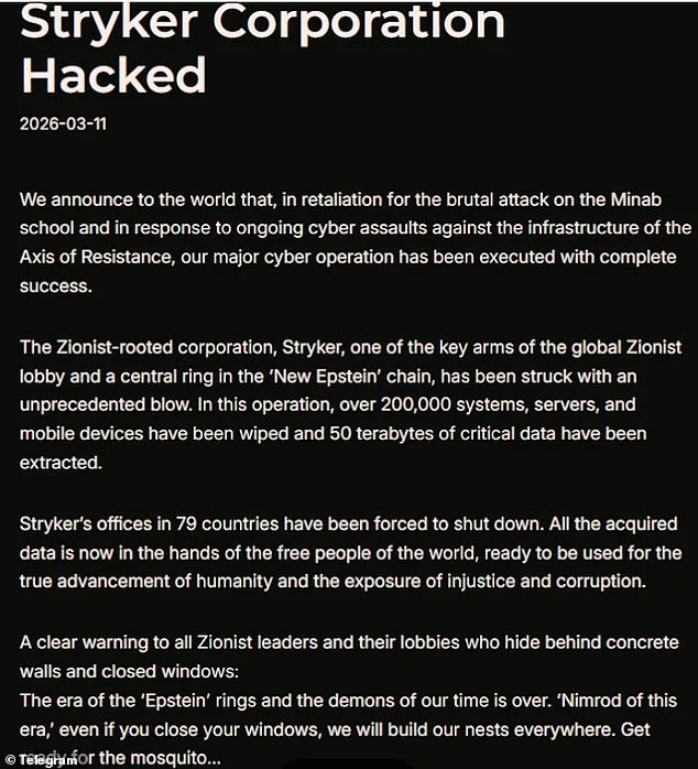 Iranian-Linked Hackers Disrupt Stryker in Major Cyberattack, Wiping Data from 200,000 Systems